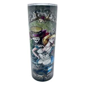 Alice in Wonderland 20oz Skinny Tumbler Gothic Sublimated New